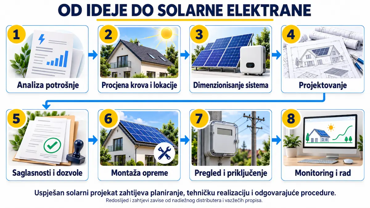 Proces planiranja, projektovanja i priključenja solarne elektrane u BiH